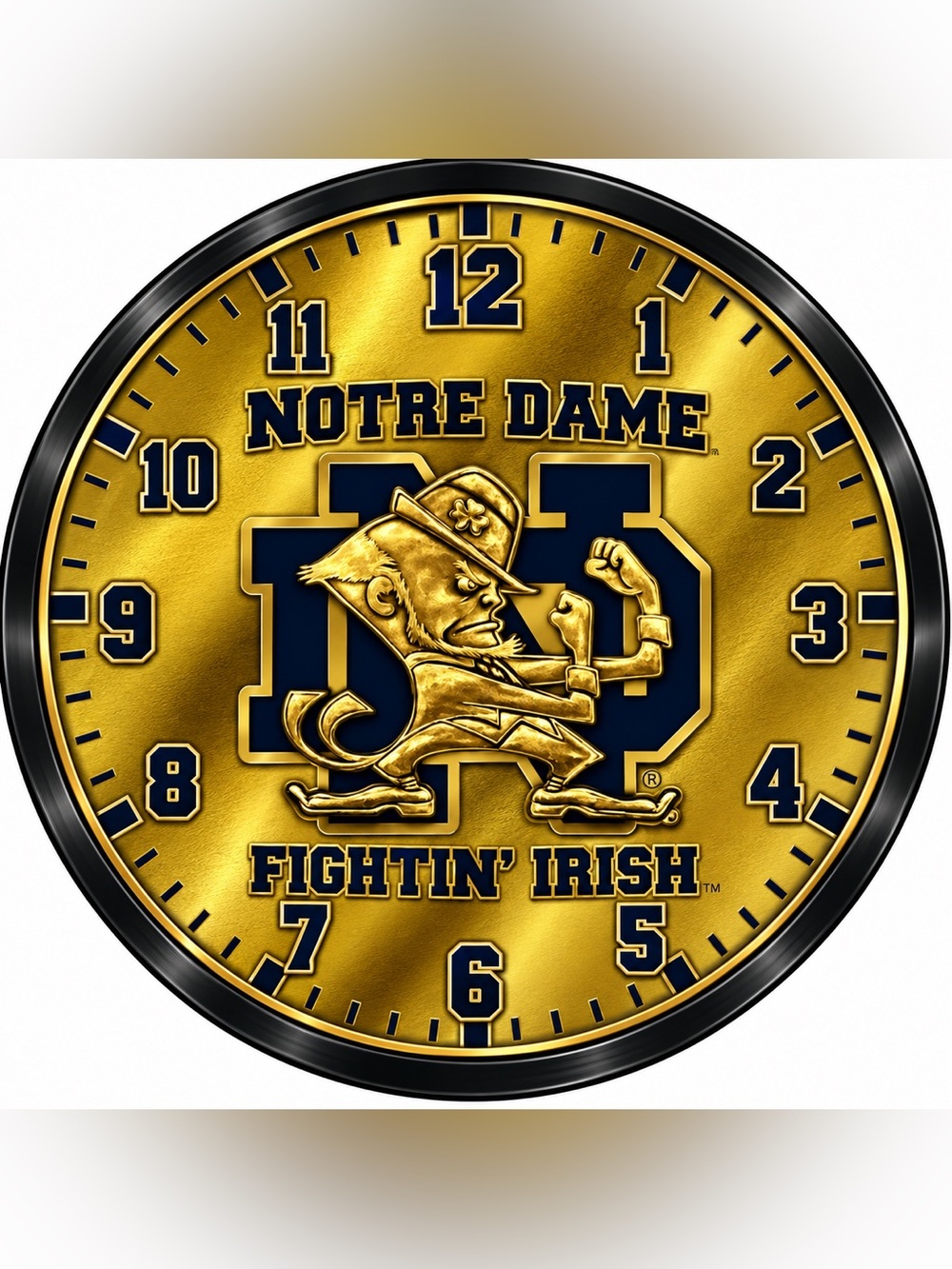 Fightin' Irish Gold Wall Clock